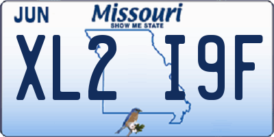 MO license plate XL2I9F