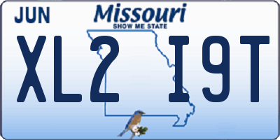MO license plate XL2I9T