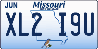 MO license plate XL2I9U