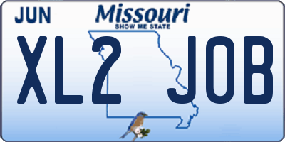 MO license plate XL2J0B