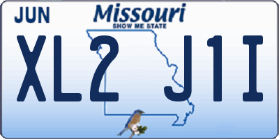 MO license plate XL2J1I