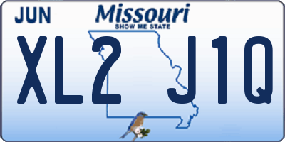 MO license plate XL2J1Q