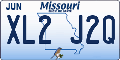 MO license plate XL2J2Q