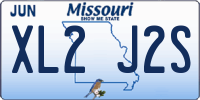 MO license plate XL2J2S