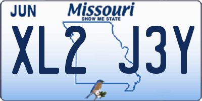 MO license plate XL2J3Y