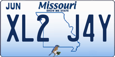 MO license plate XL2J4Y