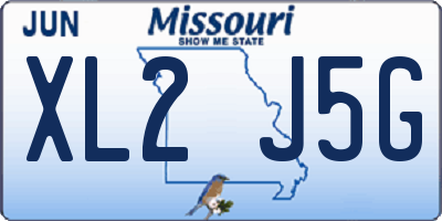 MO license plate XL2J5G