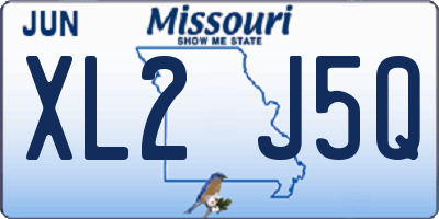 MO license plate XL2J5Q