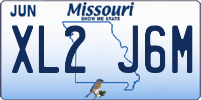 MO license plate XL2J6M