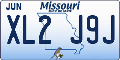 MO license plate XL2J9J
