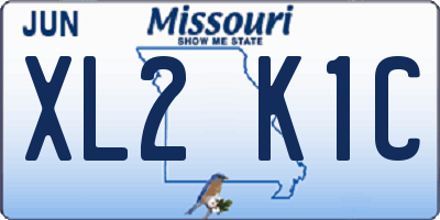 MO license plate XL2K1C