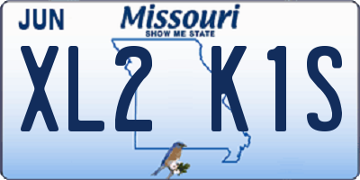 MO license plate XL2K1S