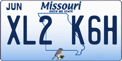 MO license plate XL2K6H