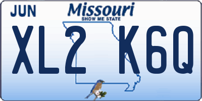 MO license plate XL2K6Q