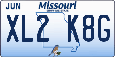 MO license plate XL2K8G
