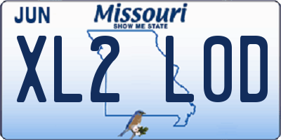 MO license plate XL2L0D