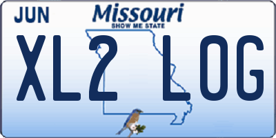 MO license plate XL2L0G