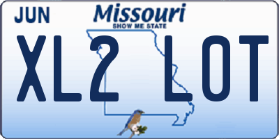 MO license plate XL2L0T