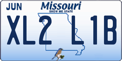 MO license plate XL2L1B
