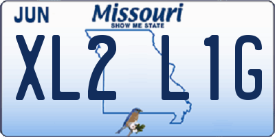 MO license plate XL2L1G