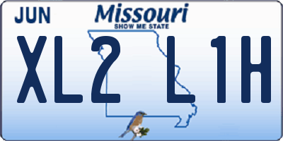 MO license plate XL2L1H