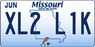 MO license plate XL2L1K