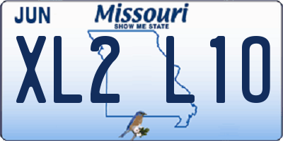 MO license plate XL2L1O