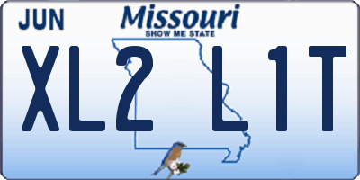 MO license plate XL2L1T