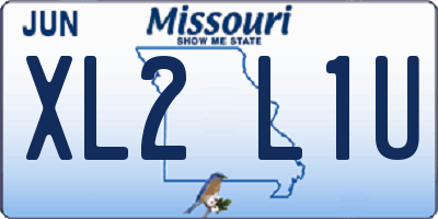 MO license plate XL2L1U
