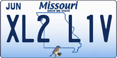 MO license plate XL2L1V