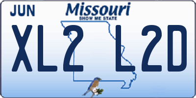 MO license plate XL2L2D
