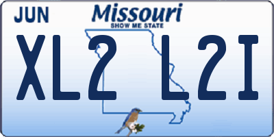 MO license plate XL2L2I
