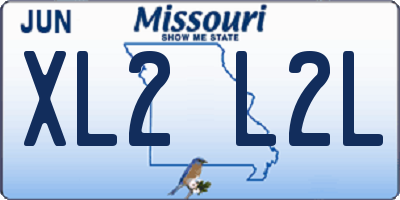 MO license plate XL2L2L