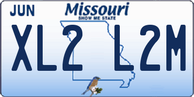 MO license plate XL2L2M