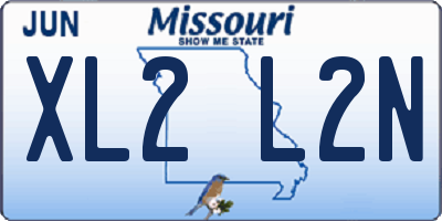 MO license plate XL2L2N
