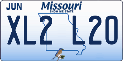 MO license plate XL2L2O