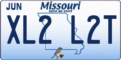 MO license plate XL2L2T