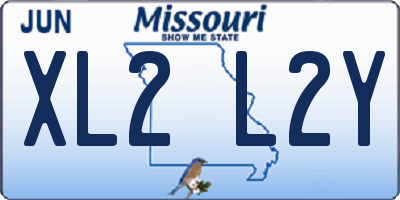 MO license plate XL2L2Y