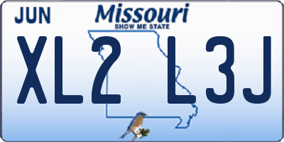 MO license plate XL2L3J