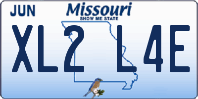 MO license plate XL2L4E