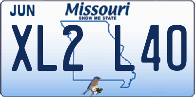 MO license plate XL2L4O