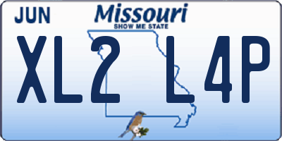MO license plate XL2L4P