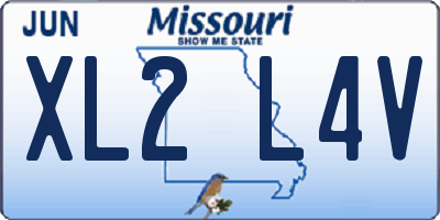 MO license plate XL2L4V