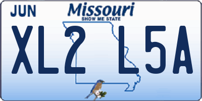 MO license plate XL2L5A