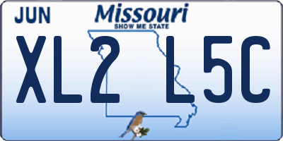 MO license plate XL2L5C