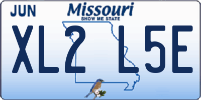 MO license plate XL2L5E