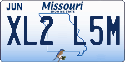 MO license plate XL2L5M