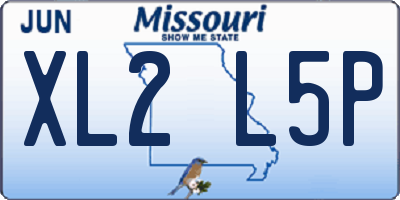 MO license plate XL2L5P