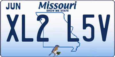 MO license plate XL2L5V
