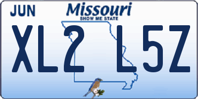 MO license plate XL2L5Z